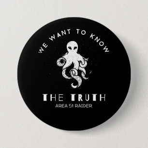 Badge Rond 7,6 Cm Nous voulons savoir la vérité - voleur du secteu