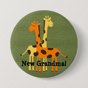 Badge Rond 7,6 Cm Nouvelle grand-mère grand-père tante oncle cousine