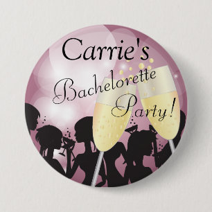 Badge Rond 7,6 Cm Nuit de filles de diva de Bachelorette de rose de