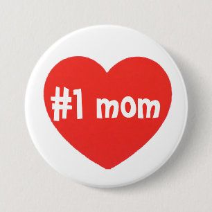Badge Rond 7,6 Cm number one mom