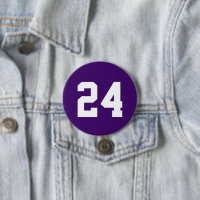 Numéro de jersey d'athlète violet et blanc