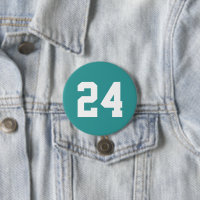 Numéro de jersey turquoise et blanc