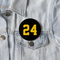 Numéro du maillot de sport noir et jaune