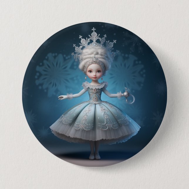 Badge Rond 7,6 Cm Nutcracker Ballet Fashion-Snow Queen (Devant)