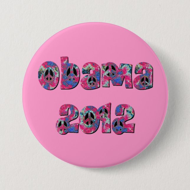 Badge Rond 7,6 Cm Obama 2012 (Devant)