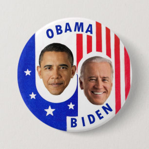 Badge Rond 7,6 Cm Obama Biden