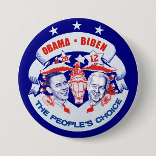 Badge Rond 7,6 Cm Obama Biden 2012