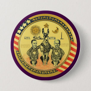 Badge Rond 7,6 Cm Obama Biden 2012 Washington, C.C