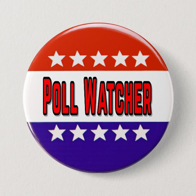 Badge Rond 7,6 Cm Observateur de sondage (Devant)