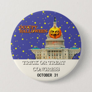 Badge Rond 7,6 Cm Occupez Halloween