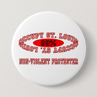 Badge Rond 7,6 Cm Occupez St Louis - bouton non violent de