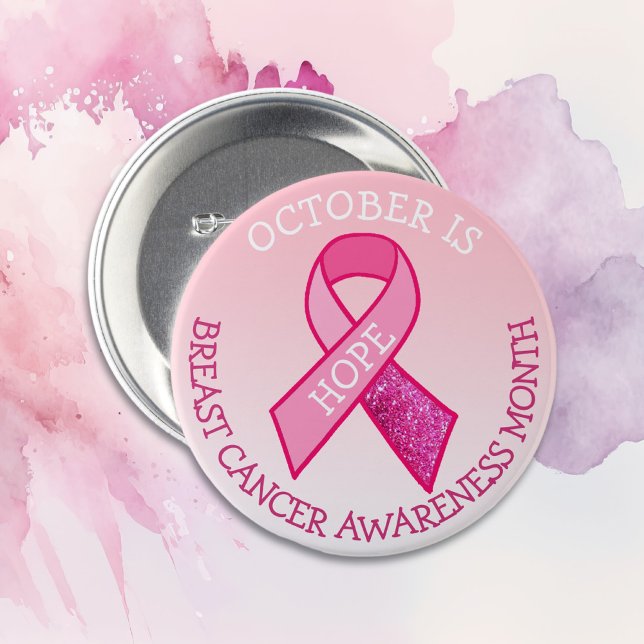 Badge Rond 7,6 Cm Octobre est le mois de sensibilisation au cancer d (Créateur téléchargé)