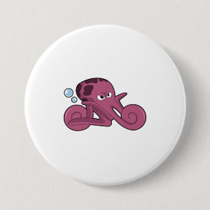 Badge Rond 7,6 Cm Octopus en moto