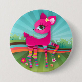 Badge Rond 7,6 Cm Oh cerfs communs ! Bouton d'arc-en-ciel