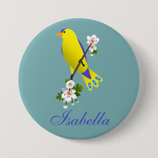 Badge Rond 7,6 Cm Oiseaux (Devant)