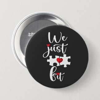 Badge Rond 7,6 Cm On vient juste d'approcher la Saint-Valentin