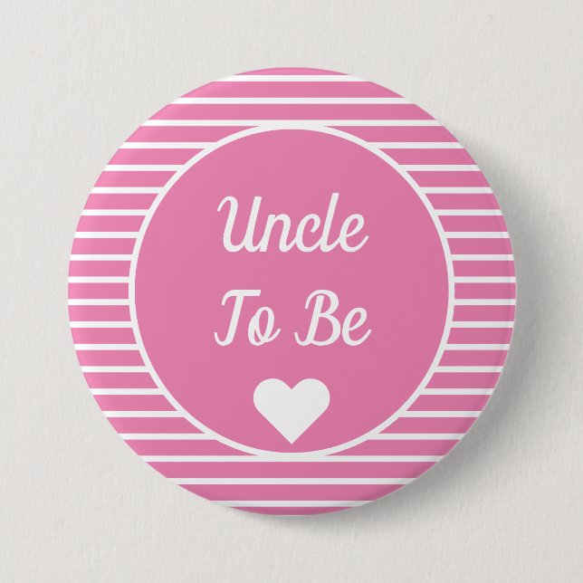 Badge Rond 7,6 Cm Oncle à être Baby shower (Devant)