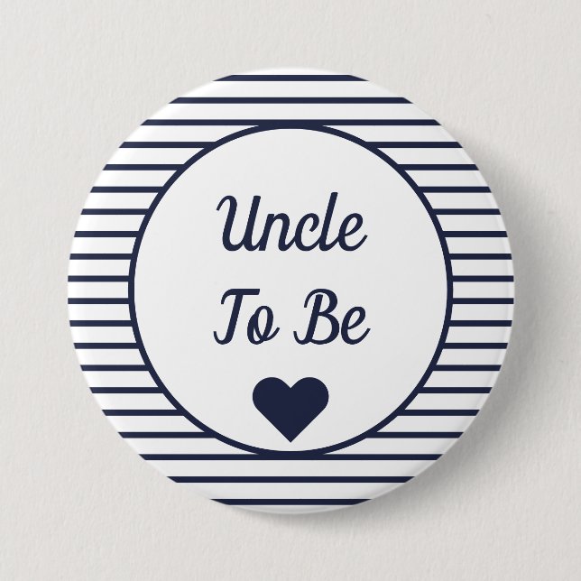 Badge Rond 7,6 Cm Oncle à être Baby shower (Devant)