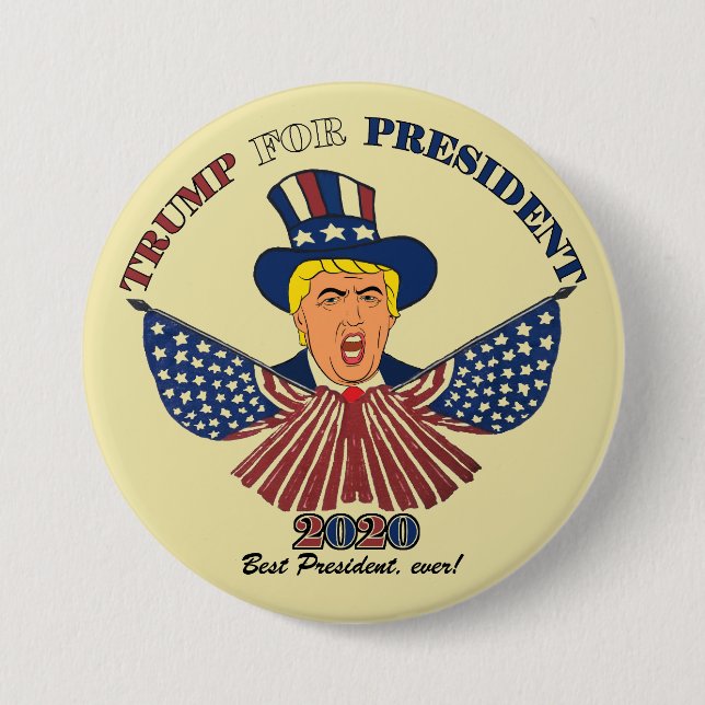 Badge Rond 7,6 Cm Oncle Trump (Devant)