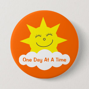 Badge Rond 7,6 Cm Orange personnalisable de Sun de bande dessinée