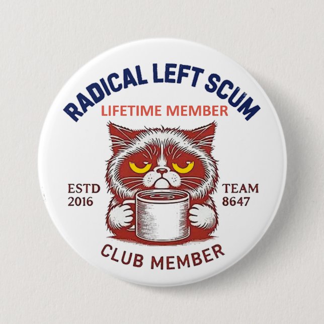 Badge Rond 7,6 Cm ordure de gauche radicale (Devant)
