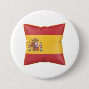 Badge Rond 7,6 Cm Oreiller avec le drapeau de l'Espagne