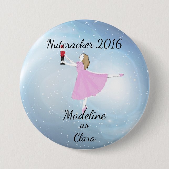 Badge Rond 7,6 Cm Ornement personnalisé de Clara (Devant)