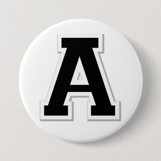 Badge Rond 7,6 Cm Orthographiez-le la lettre initiale A dans le