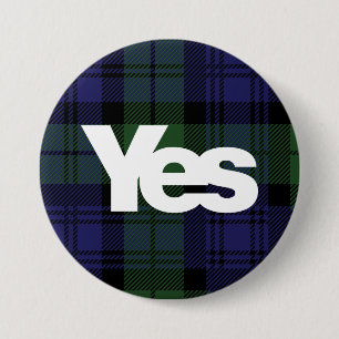 Badge Rond 7,6 Cm Oui tartan 2014 écossais de l'indépendance de
