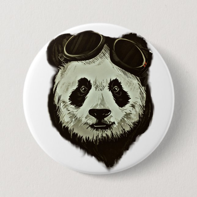 Badge Rond 7,6 Cm Ours panda (Devant)