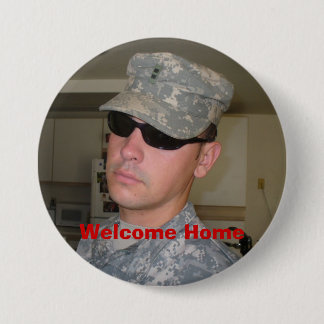 Badge Rond 7,6 Cm P1020004, maison bienvenue