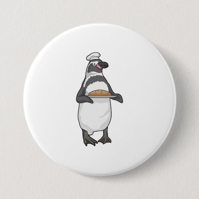Badge Rond 7,6 Cm Pain Penguin Baker (Devant)
