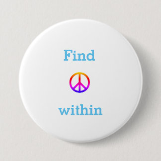 Badge Rond 7,6 Cm Paix 