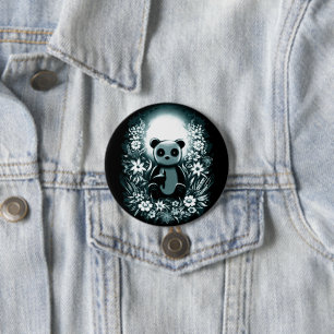 Badge Rond 7,6 Cm Panda Moon