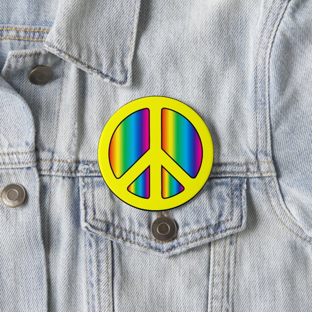 Badge Rond 7,6 Cm Panneau de paix (En situation)