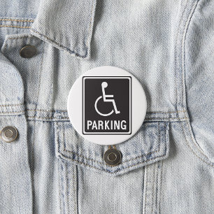 Badge Rond 7,6 Cm Panneau de stationnement accessible Symbole de fau