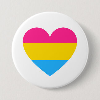 Badge Rond 7,6 Cm Pansexual Pride Heart