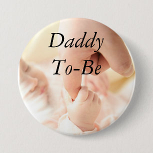 Badge Rond 7,6 Cm Papa à être bouton de baby shower