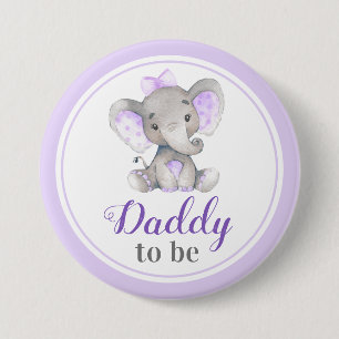 Badge Rond 7,6 Cm Papa sera le nouveau père papa Baby shower Eléph
