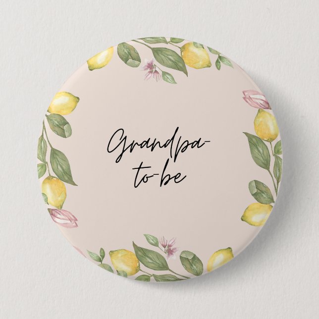 Badge Rond 7,6 Cm Papi futur (Devant)