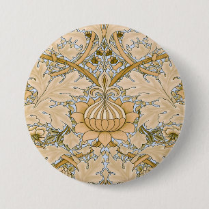 Badge Rond 7,6 Cm Papier peint vintage St James Acanthus de William