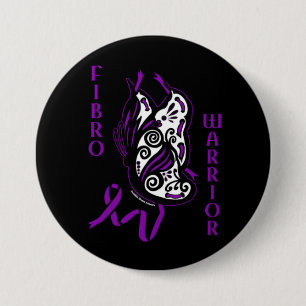 Badge Rond 7,6 Cm Papillon/Ruban...Fibro