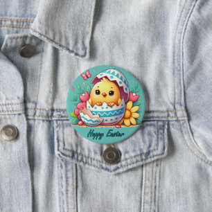 Badge Rond 7,6 Cm Pâques - l'aventure du petit poussin