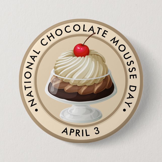 Badge Rond 7,6 Cm Parc national aux chocolates (Devant)