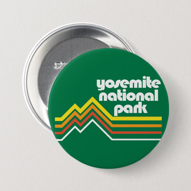 Badge Rond 7,6 Cm Parc national de Yosemite (Devant & derrière)