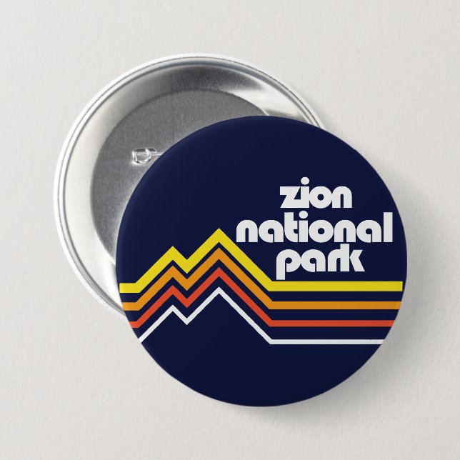 Badge Rond 7,6 Cm Parc national de Zion (Devant & derrière)