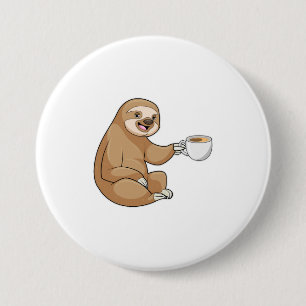 Badge Rond 7,6 Cm Parcelle avec la coupe du café