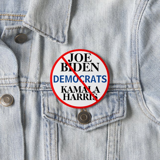 Badge Rond 7,6 Cm Parti démocrate Biden Harris (En situation)