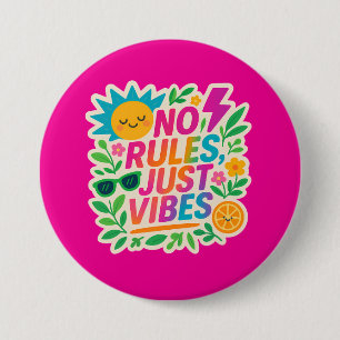Badge Rond 7,6 Cm Pas de règles Vibes - Neon Gradient Kawaii-Punk Ty