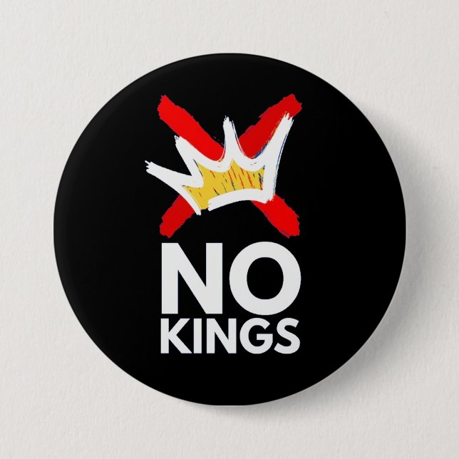 Badge Rond 7,6 Cm pas de rois (Devant)